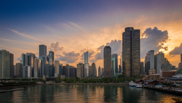 Chicago Skyline at Navy Pier