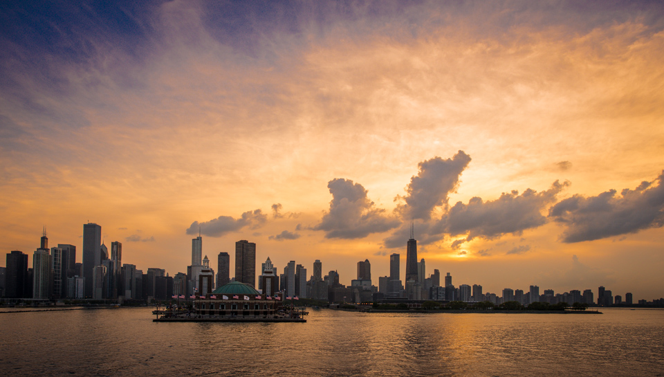 Chicago Skyline from Lake Michigan